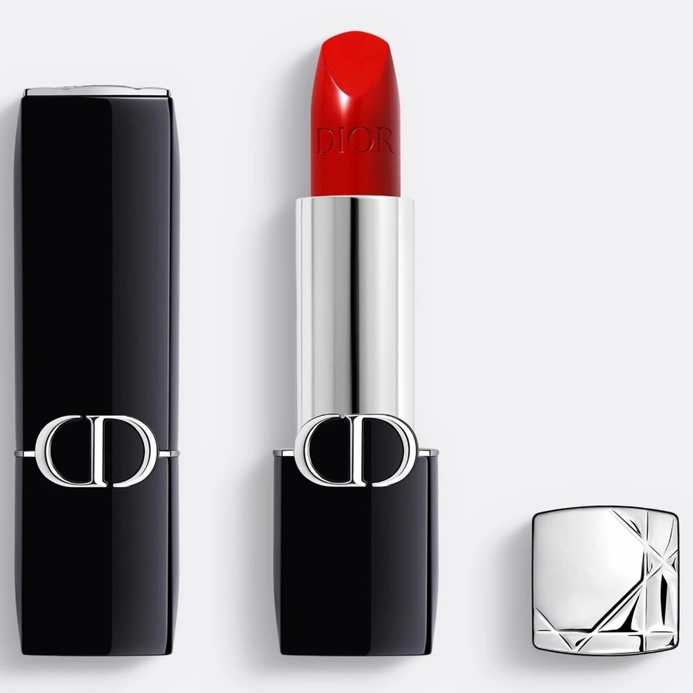 Dior Rouge Dior Satin Red Lipstick 999 Travel Mini Size NIB